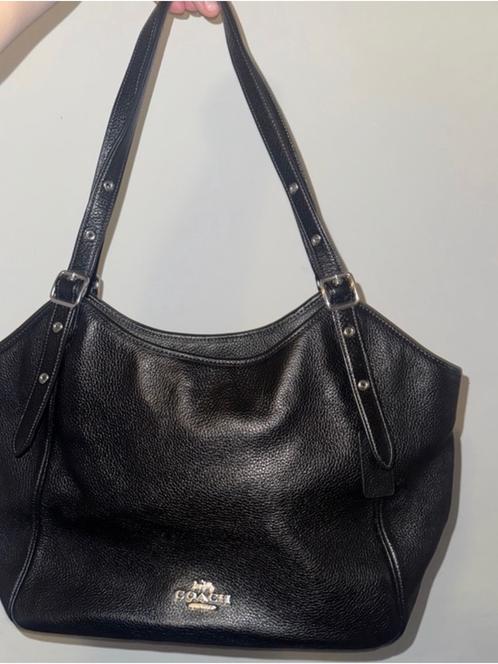 Coach Handbags - Coach Black Pebbled Leather Double-Strap Shoulder Bag